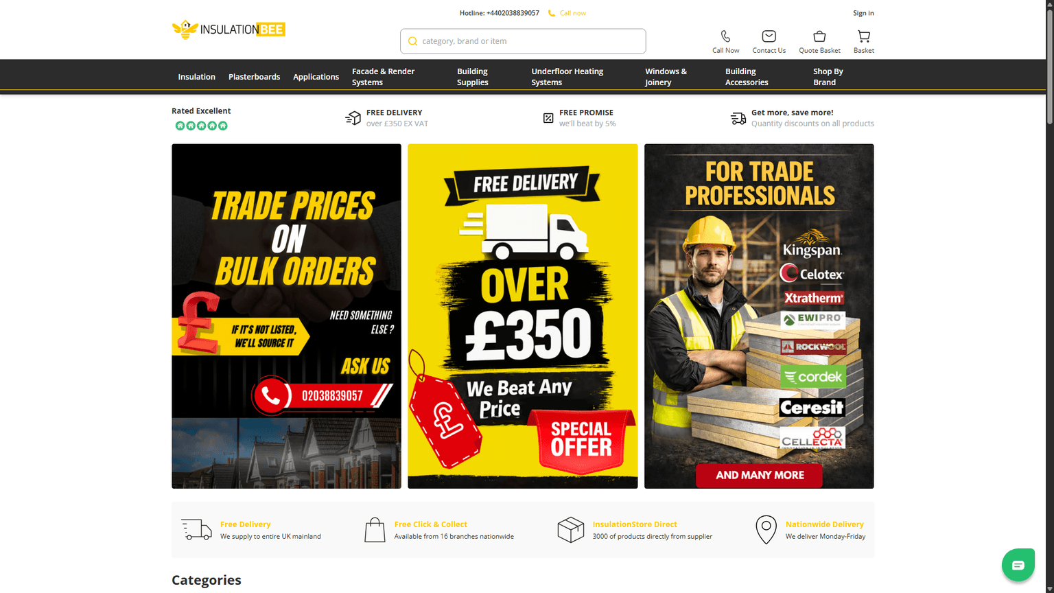 InsulationBee ecommerce storefront