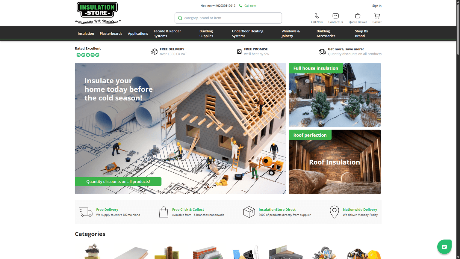 Insulation Store Online ecommerce storefront